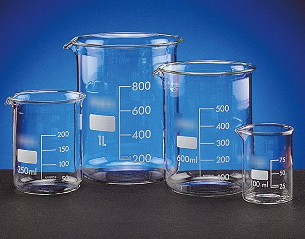 becher en verre borosil